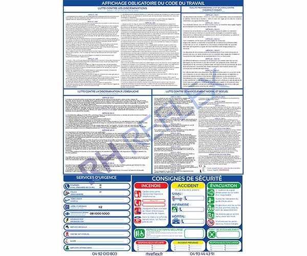 Document obligatoire Nice 06 Code du Travail